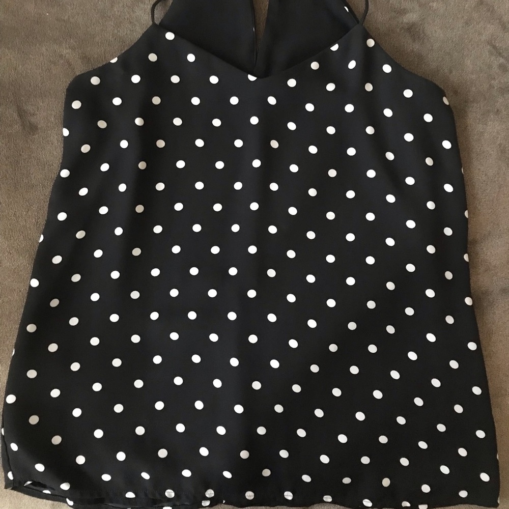 Express polka dot tank top